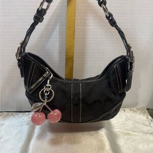 Vintage Coach Black hobo half moon Shoulder Bag